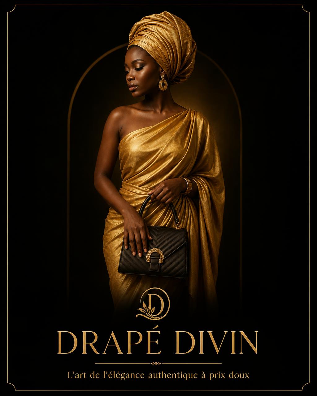 Affiche Drapé Divin — L'art de l'élégance authentique à prix doux