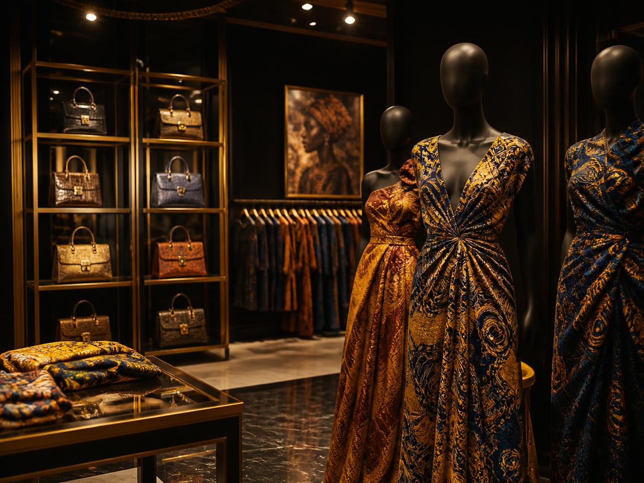 Intérieur de la boutique Drapé Divin — drapés, robes et sacs